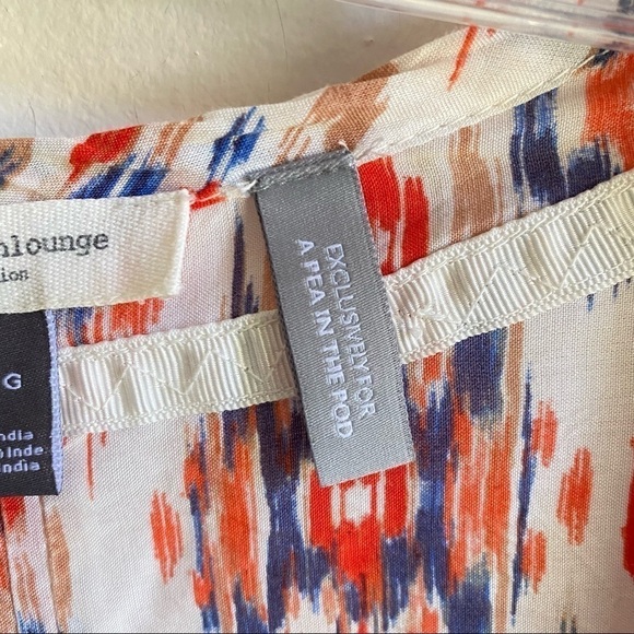 BEACH Lunch Lounge For A Pea In The Pod Tribal Print Maternity Top Size Large - Picture 10 of 10